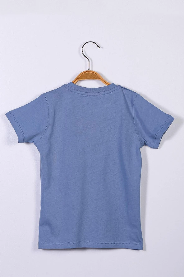 Mavi Unisex Çocuk Basic T-Shirt (4-12yaş) - 2