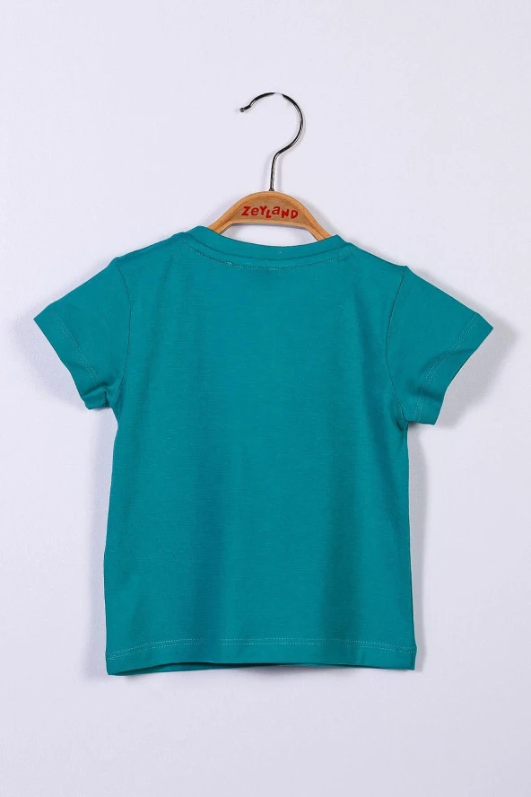 Yeşil Unisex Çocuk Basic T-Shirt (4-12yaş) - 2