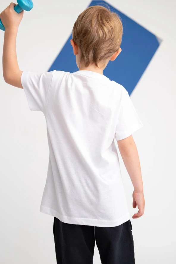 Erkek Çocuk Resist Baskılı Cepli T-Shirt - 3
