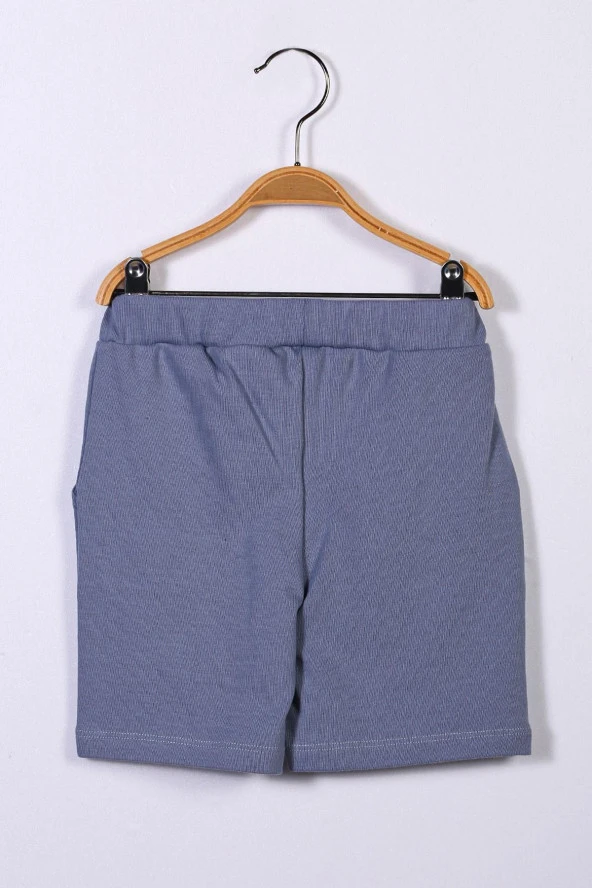 Unisex Çocuk Mavi Basic Şort (4-12yaş) - 2