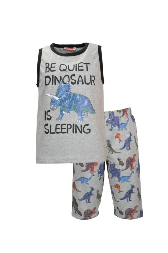 Erkek Çocuk Grimelanj Sleepy Dino Şortlu Pijama Takımı (1-7yaş)