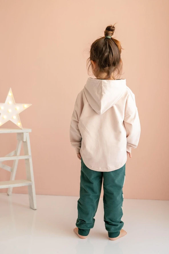 Kız Çocuk Kapüşonlu Kısa Sweatshirt (2-6yaş) - 2