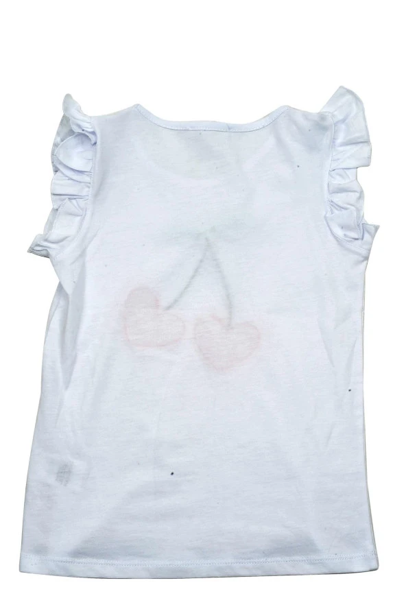 Kız Bebek Beyaz Cherry Aplikeli T-Shirt (9ay-4yaş) - 3