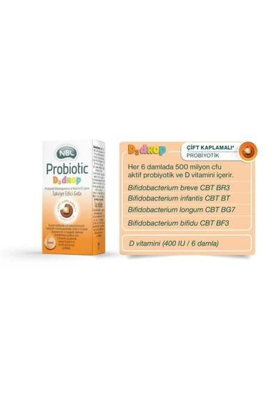 NBL Probiotic D3 Drop 7,5 ml Damla - Resim 6