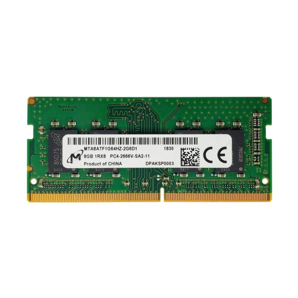 Micron 8GB DDR4 1Rx8 PC4-2666V-SA2 MTA8ATF1G64HZ-2G6D1 So-DIMM Dizüstü Bilgisayar RAM Belleği