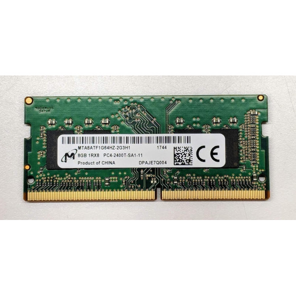 MTA8ATF1G64HZ-2G3H1 Micron 8GB Pc4-19200 Ddr4-2400mhz So-Dimm Notebook Bellek