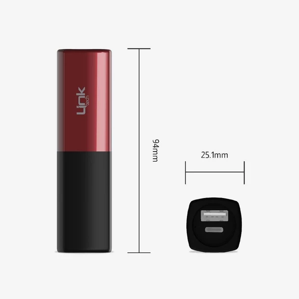 LinkTech LP5 5000 mAh Lipstick Mini Cep Powerbank - 7