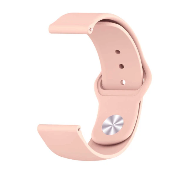 KNY Zeblaze Thor 5 Pro İçin 22 MM Standart Model Renkli Ayarlanabilir Silikon Kayış-Kordon KRD-11 Rose Gold