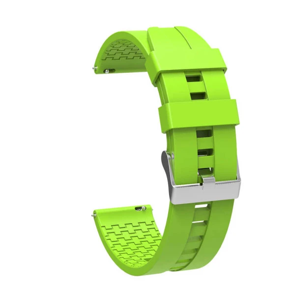 KNY Case 4U C1 İçin 22 MM Standart Model 7 Kademeli Ayarlanabilir Renkli Silikon Kayış-Kordon KRD-23 Fıstık Yeşili