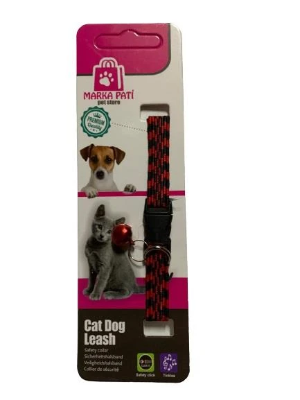 Marka Pati Çizgili Desenli Kedi Köpek Boyun Tasması ürün görseli