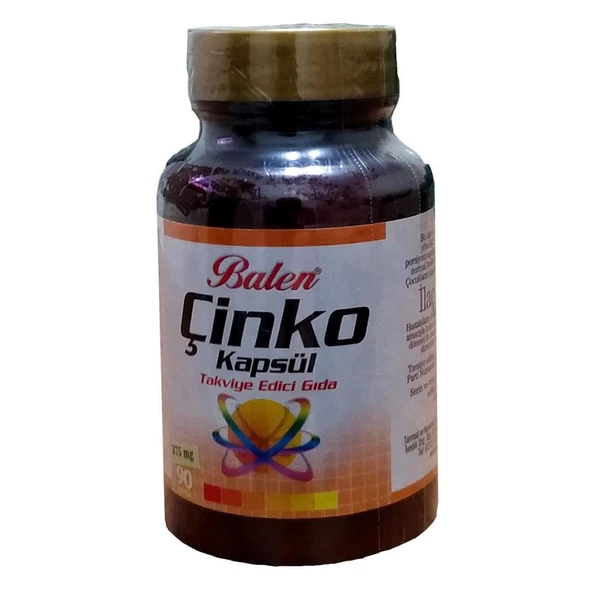 Balen Bitkisel Saf Çinko Kapsülü 375Mg x 90 Doğal Kapsül