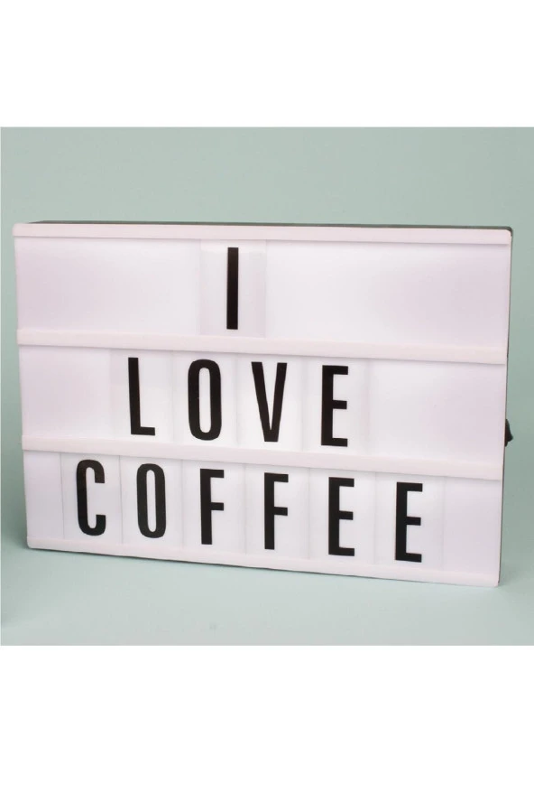 Lightbox A4 Led Işık Işıklı Mesaj Panosu 96 Harf Light Box Pano - Resim 5