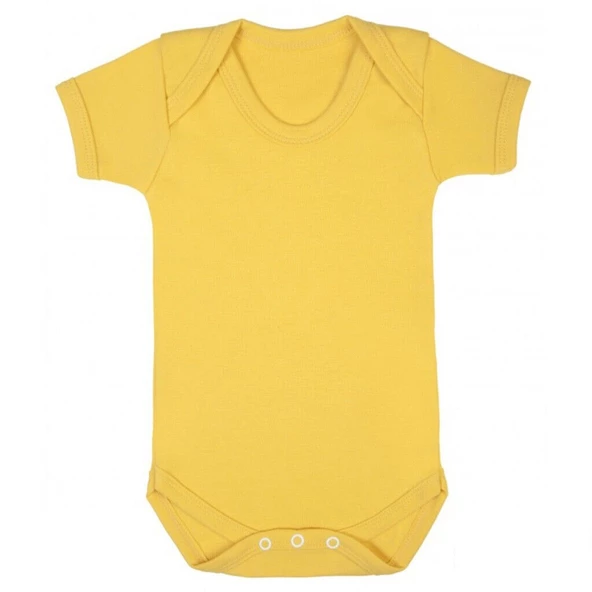 Sema Baby Prematüre Yarım Kol Penye Çıtçıtlı Badi - Sarı