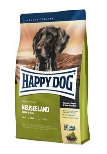 Happy Dog Supreme Neuseeland Kuzu Etli Pirinçli Yetişkin Köpek Maması 12.5 KG