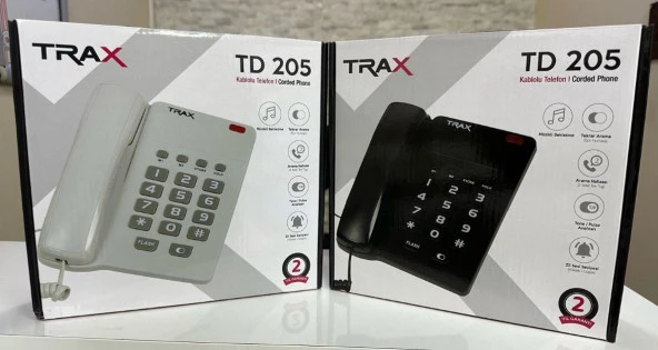 TRAX TD-205 EKRANSIZ MASAÜSTÜ KABLOLU TELEFON
