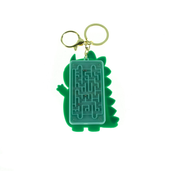 Hesap Makinesi Dino Mini Anahtarlıklı Labirent Oyunlu Yeşil - 2