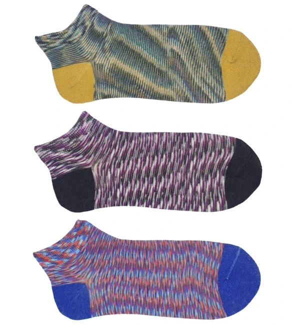 3 Adet Kadın Burun dikişsiz Büyük Numara Sentetik Kumaş Patik - 3