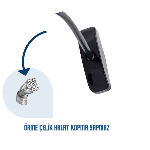 Çelik Halatlı Pvc Pencere Çocuk Emniyet Bebek Güvenlik Kilidi - 3