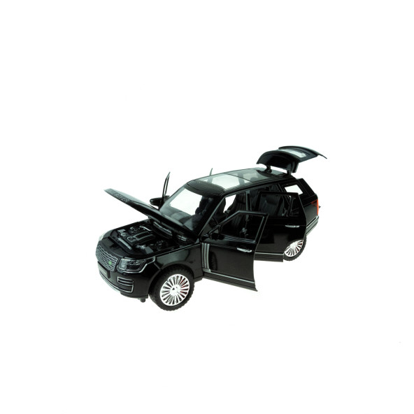 1:24 Ölçek Metal Model Super Suv Çek Bırak Işıklı Sesli Siyah - 4