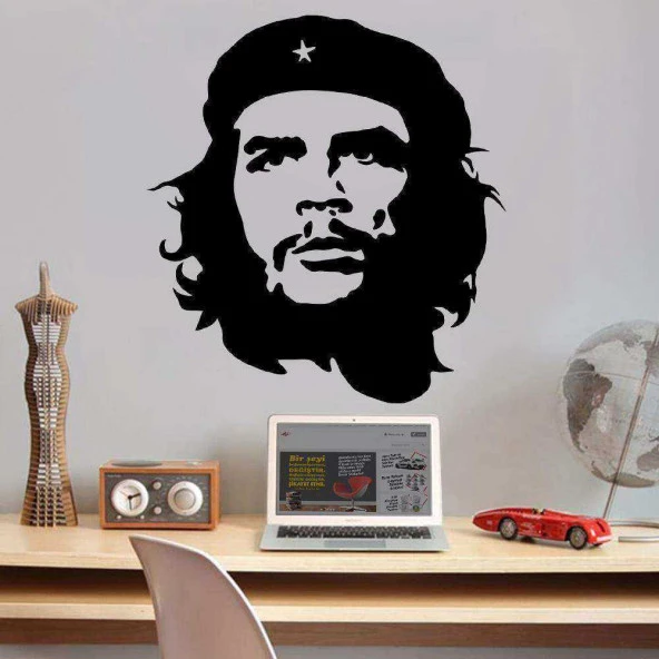Che Guevara Silüeti Dekoratif Genç Odası Duvar Sticker, Çıkartma