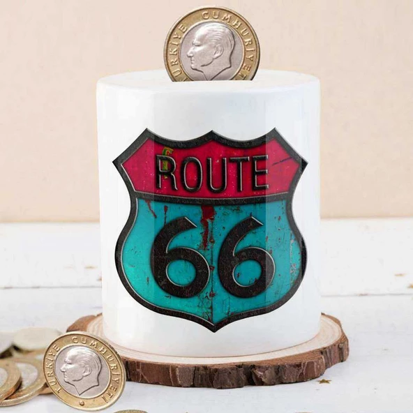 U.S Route 66 Para Birikim Kumbarası-74182