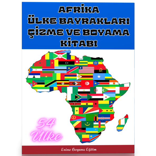 Afrika Ülke Bayrakları Çizme ve Boyama Kitabı