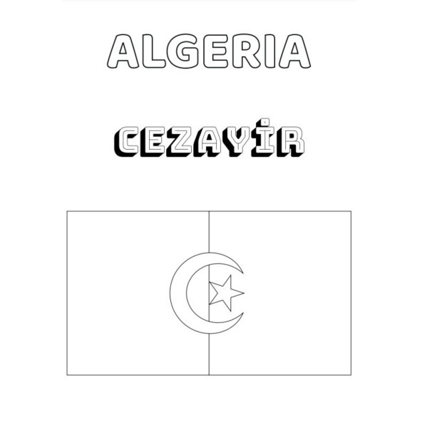 Afrika Ülke Bayrakları Çizme ve Boyama Kitabı - 6