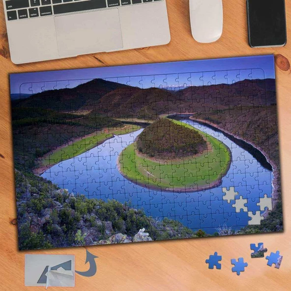 Göl Ortasında Kara Parçası 240 Parça Puzzle Yapboz Tablo-239