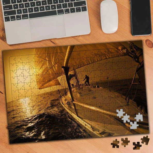 Yelkenli Tekne ve Deniz Manzarası 240 Parça Puzzle Yapboz-74801