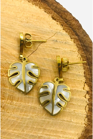 Gold Renk Figürlü Çelik  Küpe ürün görseli 1