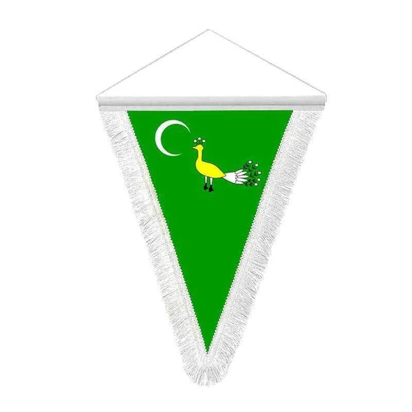 Gazneliler - Gazne Devleti - 17 Eski Türk Devletleri Bayrağı - Saten Hatıra Üçgen Flama Bayrak