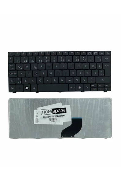 Acer ile Uyumlu Aspire One D255E-13608, D255E-13611, D255E-13639 Notebook Klavye Siyah TR