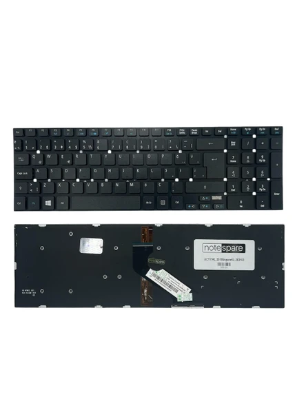Acer ile Uyumlu TravelMate P455-MG-54204G50Makk Notebook Işıklı Klavye Siyah TR ürün görseli 1