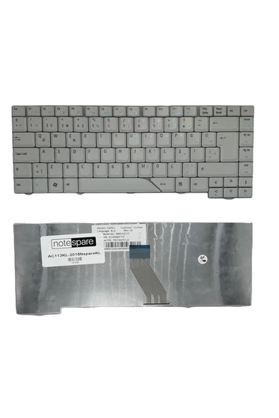 Acer ile Uyumlu NSK-H360G, NSK-H360T, NSK-H360U, NSK-H361D Notebook Klavye Beyaz TR