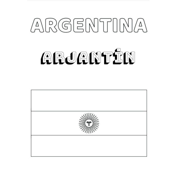 Asya Ülkeleri Bayrağı Çizme ve Boyama Kitabı - 4