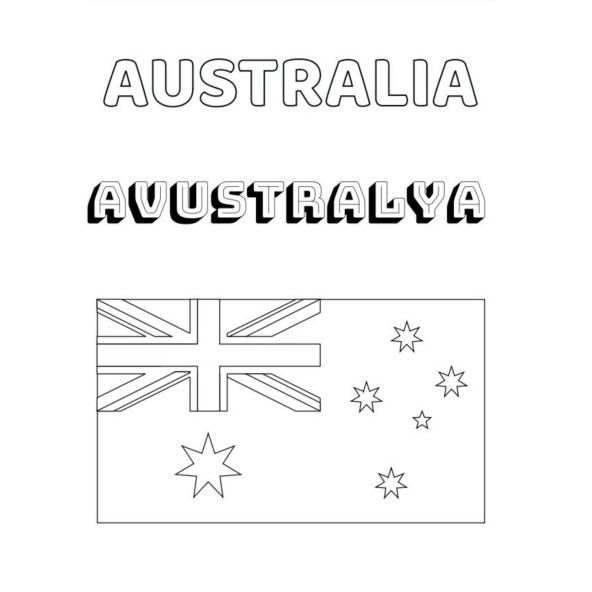 Asya Ülkeleri Bayrağı Çizme ve Boyama Kitabı - 6