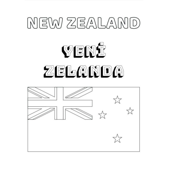 Asya Ülkeleri Bayrağı Çizme ve Boyama Kitabı - 7