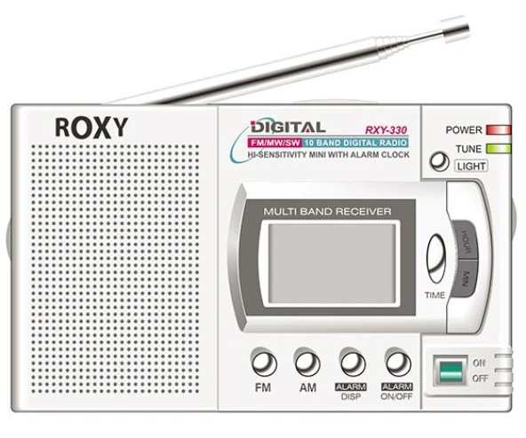 ROXY RXY-330 10 BANT DİGİTAL GÖSTERGELİ PİLLİ RADYO (44DEX34)