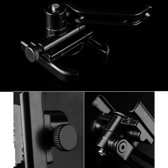 FORTE GT 2084-11 Ayarlı Motosiklet Bisiklet Telefon Tutucu Navigasyon Gidon Uyumlu - Siyah - 4