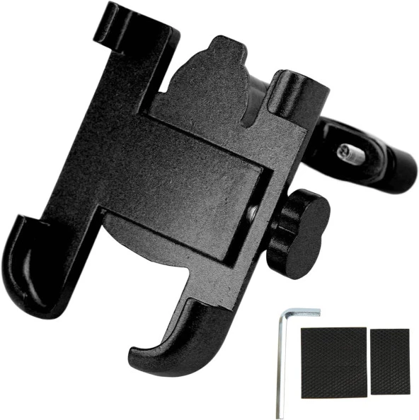 FORTE GT 2084-12 Ayarlı 4 Köşe Destekli Alüminyum Bisiklet Motosiklet Gidon Telefon Tutacağı - 2