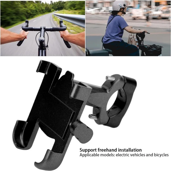 FORTE GT 2084-12 Ayarlı 4 Köşe Destekli Alüminyum Bisiklet Motosiklet Gidon Telefon Tutacağı - 8