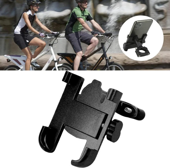 FORTE GT 2084-12 Ayarlı 4 Köşe Destekli Alüminyum Bisiklet Motosiklet Gidon Telefon Tutacağı - 9