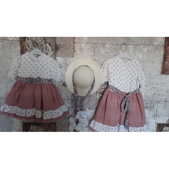 PAMPAL PUANLI ŞAPKALI ELBİSE - 2