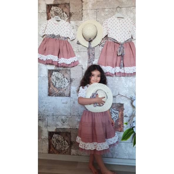 PAMPAL PUANLI ŞAPKALI ELBİSE - 3