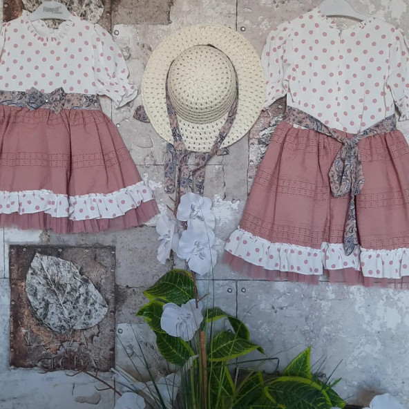 PAMPAL PUANLI ŞAPKALI ELBİSE - 6