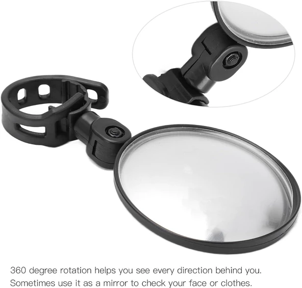 Xbyc 3011 Geniş Açılı Gidon Bağlantılı Ayna 360 Derece Dönen Vidalı Bisiklet Scooter Dikiz Aynası - 6