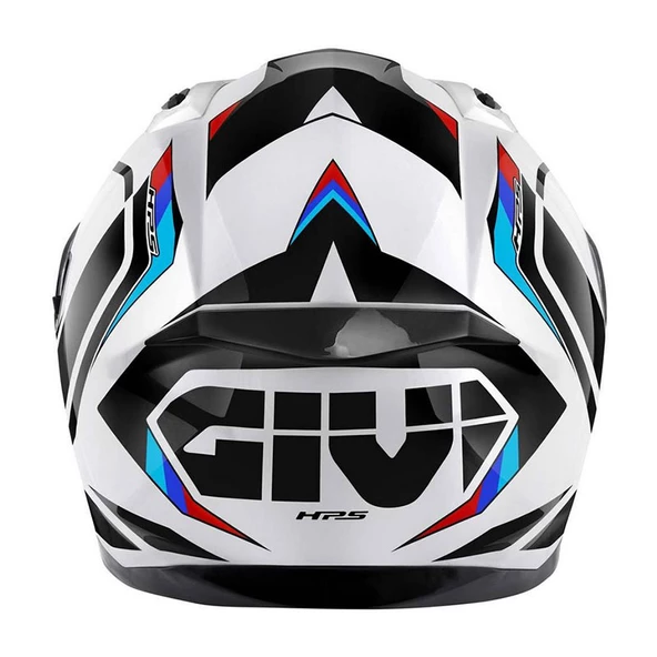GIVI 50.8 MACH1 BEYAZ-SİYAH-KIRMIZI KASK - 10