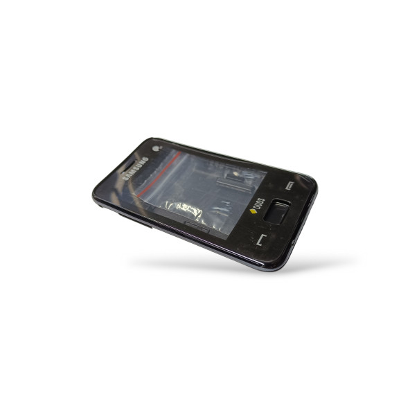 Samsung S5220 Kasa Samsung S5222 Star 3Uyumlu Siyah Renk Orta Kasa Ön Arka Kapak Tuş Takımı - 4