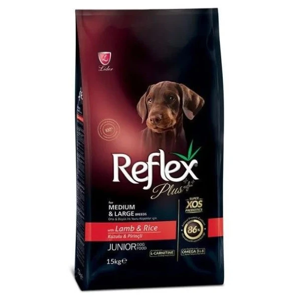 Reflex Plus Kuzu Etli Orta ve Büyük Irk Yavru Köpek Maması 18 Kg