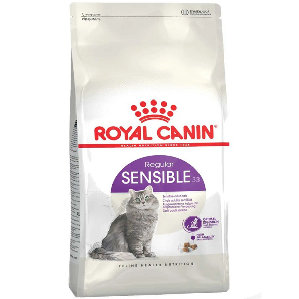 Royal Canin Sensible 33 Hassas Sindirim Sistemli Yetişkin Kedi Maması 2X1 Kg. Açık Paket